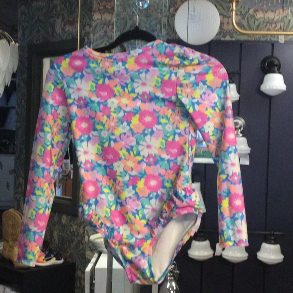 Cat & Jack Multicolor Floral Kids Rashguard